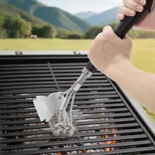 BBQ Grill Brush and Scraper Stainless Steel Bristle Free Grill Cleaner 17 in