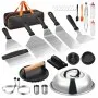 28PCS Griddle Accessories Kit Flat Top Grill Spatula BBQ Tools Stainless Steel