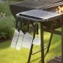 VEVOR - Kit de accesorios para plancha (28 piezas), accesorio para parrilla plana, juego de regalo con espátula ampliada, herramientas de acero inoxidable para asar con tapa, pinzas, prensa para hamburguesas y bolsa de transporte, para barbacoa al aire libre, teppanyaki
