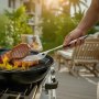 VEVOR Grilling Accessories, 4PCS BBQ Grill Tool Set, Heavy Duty Stainless Steel Barbecue Tools, Kitchen Utensils with Tong, Spatula, Fork, Brush, for Outdoor Grills, Gift for Father Men Husband