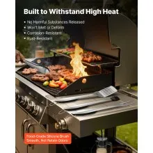4PCS Grilling Tool Set BBQ Grill Accessories Stainless Steel Barbecue Utensil