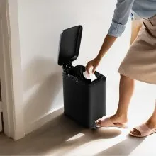 6L Slim Trash Can 11.4x5.71x10.7 Inch Kitchen Trashcan with Lid and Step Pedal