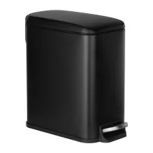 6L Slim Trash Can 11.4x5.71x10.7 Inch Kitchen Trashcan with Lid and Step Pedal