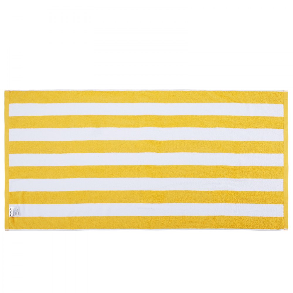VEVOR Beach Towel, 4 Pack Oversized Beach Towels, 30 x 60 in Cabana Striped Large Pool Towel, 100% Cotton Soft and Quickly Dry Thick Swimming Towels, for Vacation, Swimming, Beaches, and Bathroom