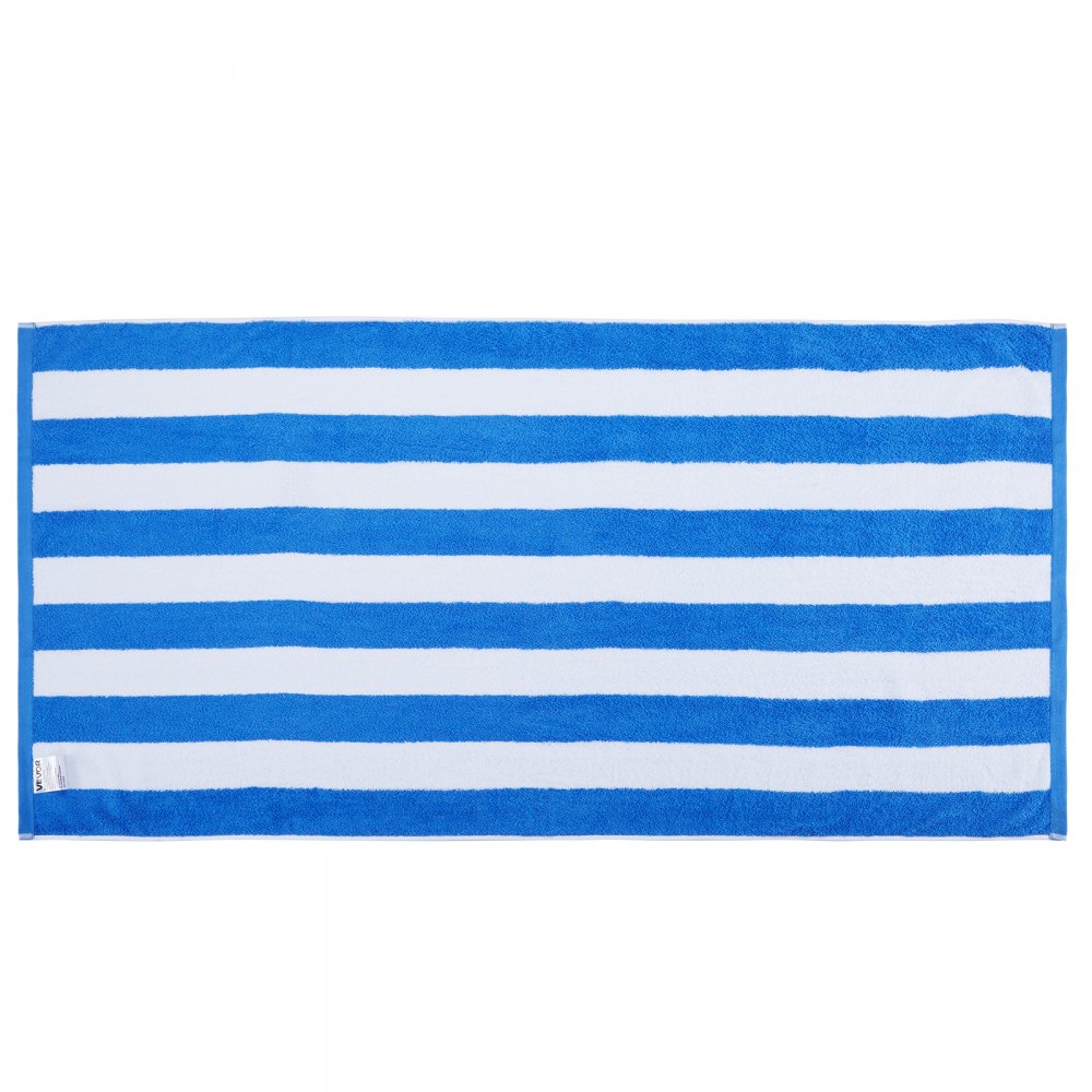 VEVOR Beach Towel, 4 Pack Oversized Beach Towels, 30 x 60 in Cabana Striped Large Pool Towel, 100% Cotton Soft and Quickly Dry Thick Swimming Towels, for Vacation, Swimming, Beaches, and Bathroom