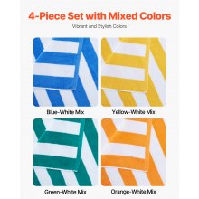 Beach Towel 4 Pack Large Pool Towel 30 x 60 in 100% Cotton Swimming Towel