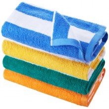 Beach Towel 4 Pack Large Pool Towel 30 x 60 in 100% Cotton Swimming Towel