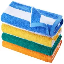 Beach Towel 4 Pack Large Pool Towel 30 x 60 in 100% Cotton Swimming Towel