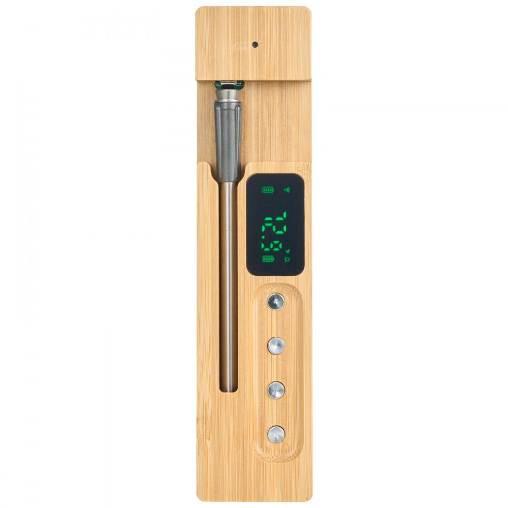 Termómetro inalámbrico para carne VEVOR, con Bluetooth y alcance de 152 m, termómetro digital para cocinar alimentos, sonda inteligente impermeable con una sonda, para asar, ahumar, barbacoa y horno.