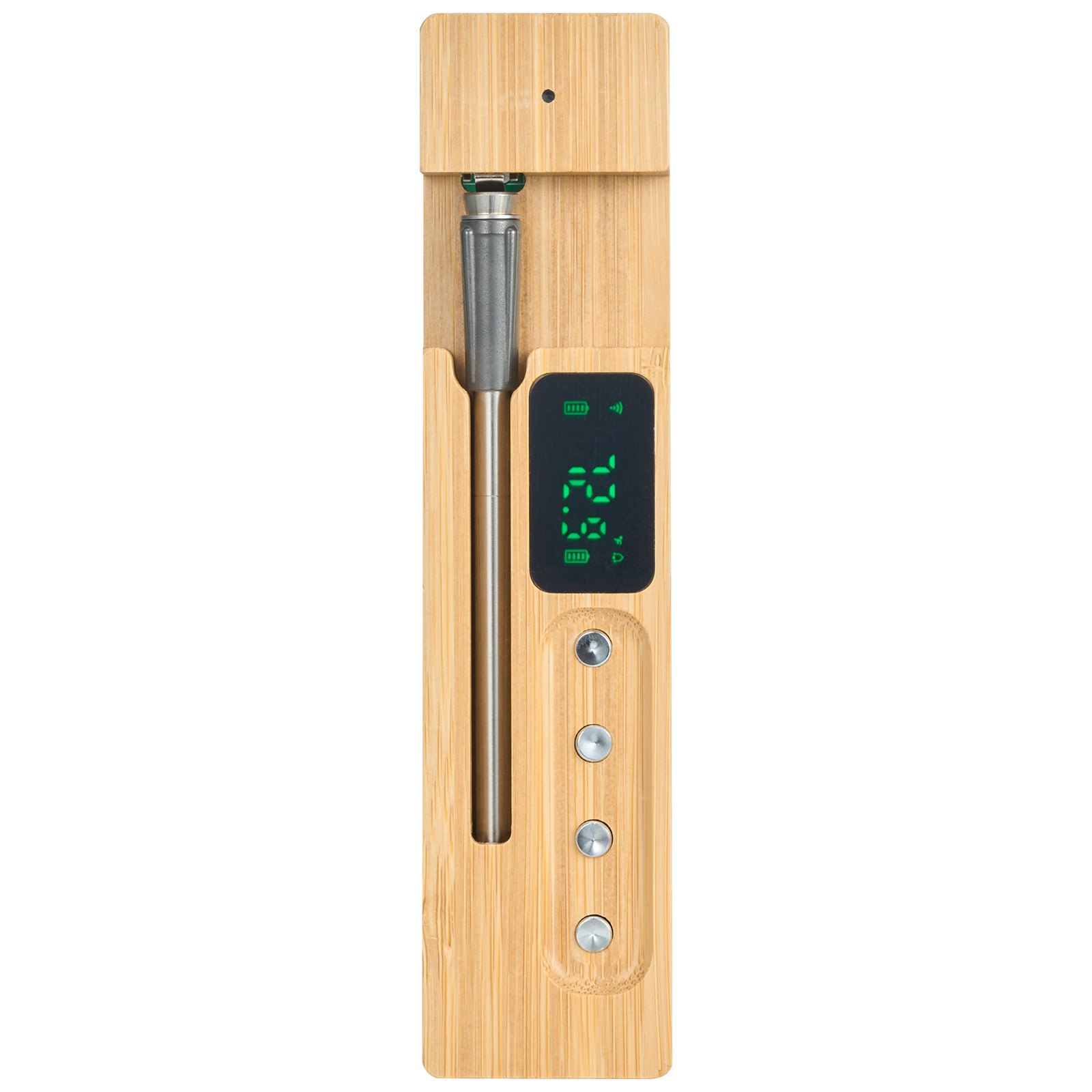Termómetro inalámbrico para carne VEVOR, con Bluetooth y alcance de 152 m, termómetro digital para cocinar alimentos, sonda inteligente impermeable con una sonda, para asar, ahumar, barbacoa y horno.