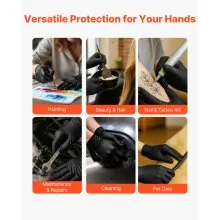 Black Nitrile Disposable Gloves 4.5 Mil Latex & Powder-Free 100 Count Size M