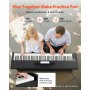 VEVOR vážené digitální piano, 88 kláves, plně vážené, elektrické klavírní klaviatury s nábytkovým stojanem, napájecí adaptér, trojitý pedál, 680 tónů, podpora bezdrátového připojení, se sluchátky, pro začátečníky