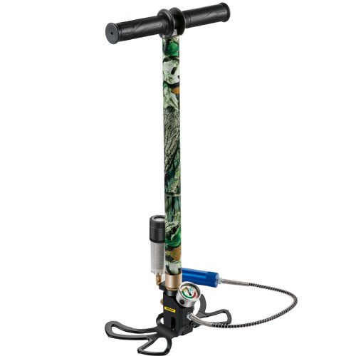 VEVOR PCP Hand Pump, 4 Stage 4500Psi 30Mpa High Pressure Air Rifle Stirrup Pump, with Double Oil-Moisture Filters and Stainless Steel Body for PCP, Paintball Air Guns and HPA Tanks