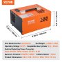 VEVOR PCP Air Compressor, 4500PSI/30Mpa Portable PCP Airgun Compressor with External Converter, DC12V, AC230V | Oil & Water-Free | Manual-Stop Air Rifle, Paintball and Scuba Tank Compressor Pump