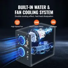 VEVOR PCP Air Compressor, 4500PSI/30Mpa Portable PCP Compressor - Built-in Water and Fan Cooling System, Auto-Stop | DC12V/AC120V Air Compressor