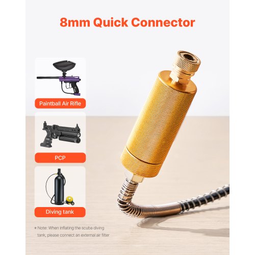PCP kompressor 800 W, 300 bar, kahe silindriga — pilt 6