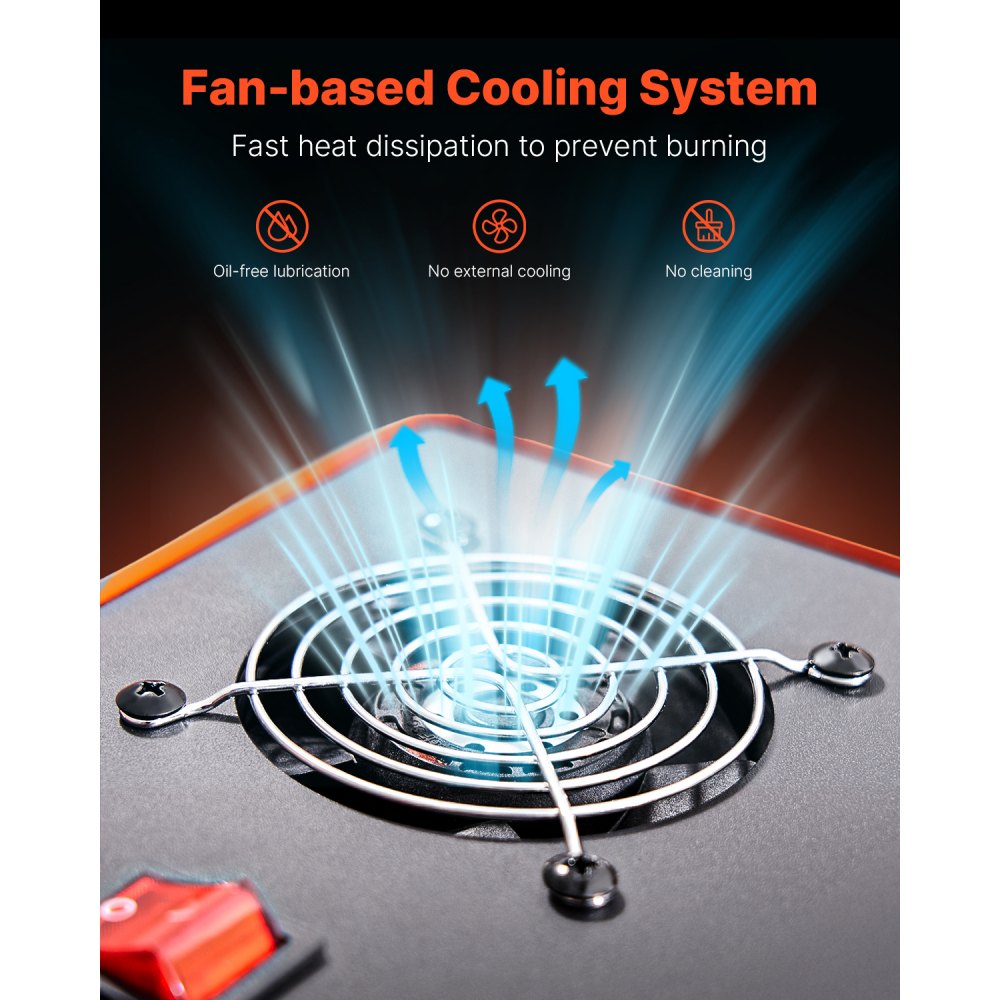 Compresor de aer VEVOR PCP, compresor pentru pușcă cu aer comprimat PCP cu doi cilindri de 800 W, 4500 PSI/30 Mpa, cu sistem de răcire cu ventilator încorporat, oprire automată | Compresor pentru rezervor de paintball fără ulei pentru pușcă cu aer comprimat, sticlă de scufundări