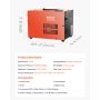 VEVOR PCP Air Compressor, 4500PSI/30Mpa Portable PCP Airgun Compressor with Built-in Converter & Fan Cooling System, DC12V/AC120V Manual-Stop Air Rifle, Paintball and Scuba Tank Compressor Pump