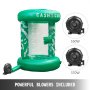 VEVOR Inflatable Cash Cube with Two Blowers Inflatable Cash Cube Booth Green Cash Cube Money Machine Quick Inflated Cash Cube Water-Proof Money Booth Machine Money Grab Catch for Promotion Events