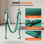 VEVOR Aerial Yoga Swing Set, 2.5 m Length Yoga Hammock Hanging Swing Aerial Sling Inversion Fly Kit Trapeze Inversion Equipment with Ceiling Mount Accessories, Max 300 kg Load Capacity, Green/White