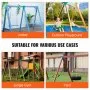 VEVOR A-Frame Middle Swing Set Brackets, Heavy Duty Carbon Steel Swing Set Hardware with Mounting Hardware, DIY Swing Set Bracket Swing Set Kit for 4x4 Legs & 4x6 Beam, Green