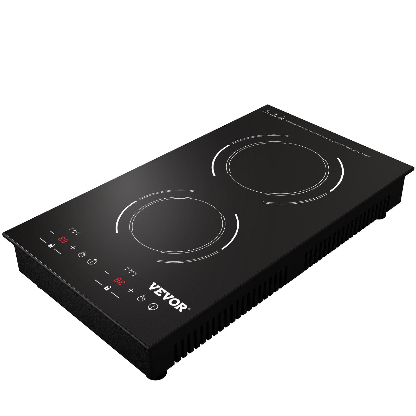 VEVOR Electric Induction Cooktop Built-in Stove Top 11in 2 Burners 220V