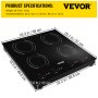 VEVOR Electric Induction Cooktop Built-in Stove Top 23in 4 Burners 220V