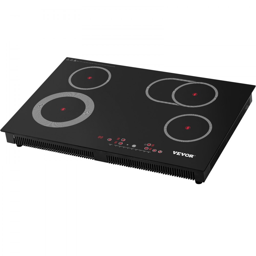 VEVOR Built-in Electric Cooktop Radiant Ceramic Cooktop 30in 4 Burners 220V