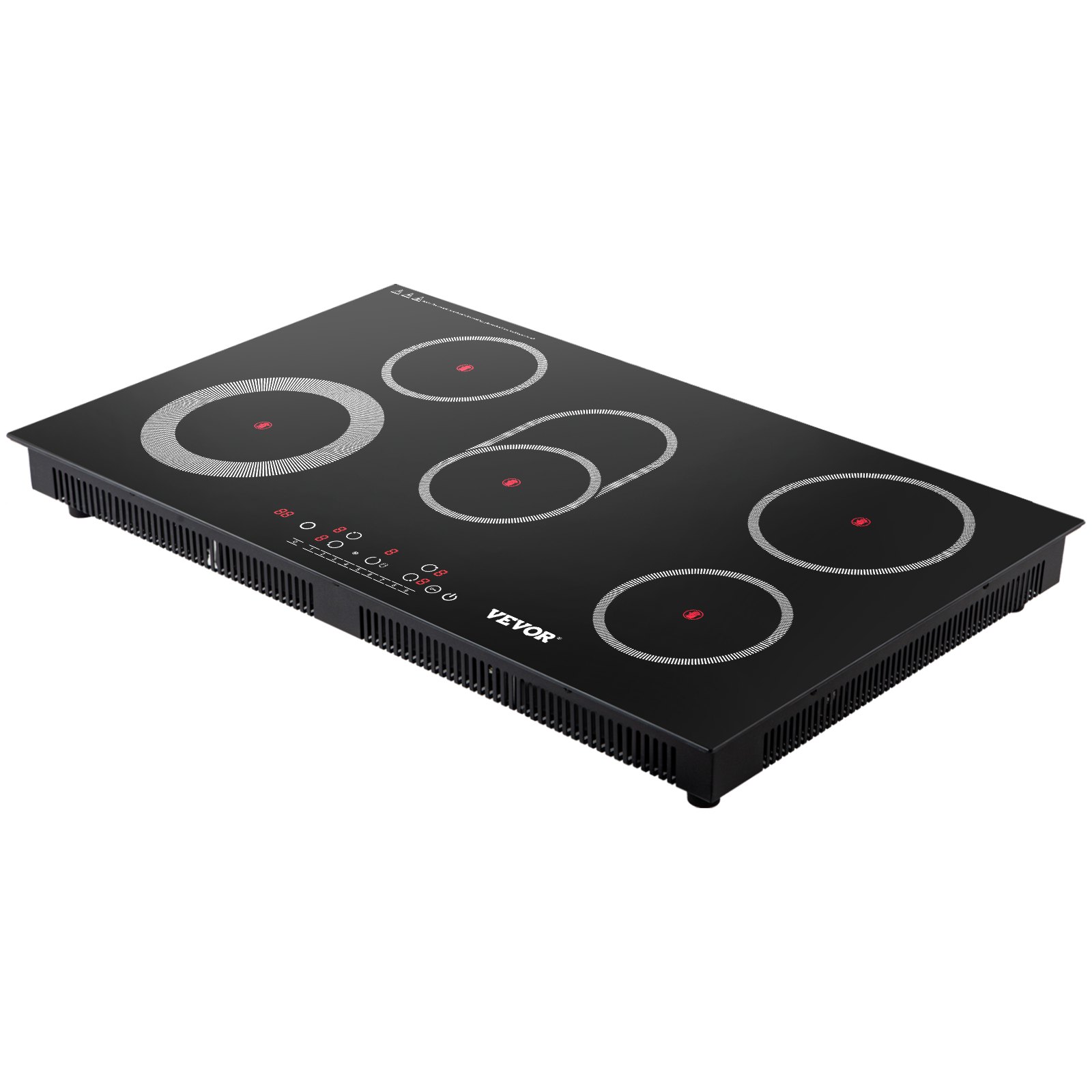 VEVOR Built-in Electric Cooktop Radiant Ceramic Cooktop 35in 5 Burners 220V