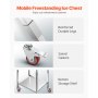 29.6 Qt Rolling Ice Chest Cooler Cart Outdoor Stand Up Ice Bin on Wheels