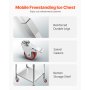 32.8 Qt Rolling Ice Chest Cooler Cart Outdoor Stand Up Ice Bin on Wheels