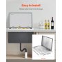 87.6 Qt Drop in Ice Chest Ice Cooler Ice Bin Stainless Steel 28"x16"x17"