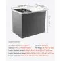 VEVOR Drop in Ice Chest, 24"L x 18"W x 13"H Stainless Steel Drop in Cooler, 57.8 Quart Commercial Ice Bin with Sliding Lid for Outdoor Kitchen Patio Bar, Drain-pipe Set Included, for Cold Wine Beer