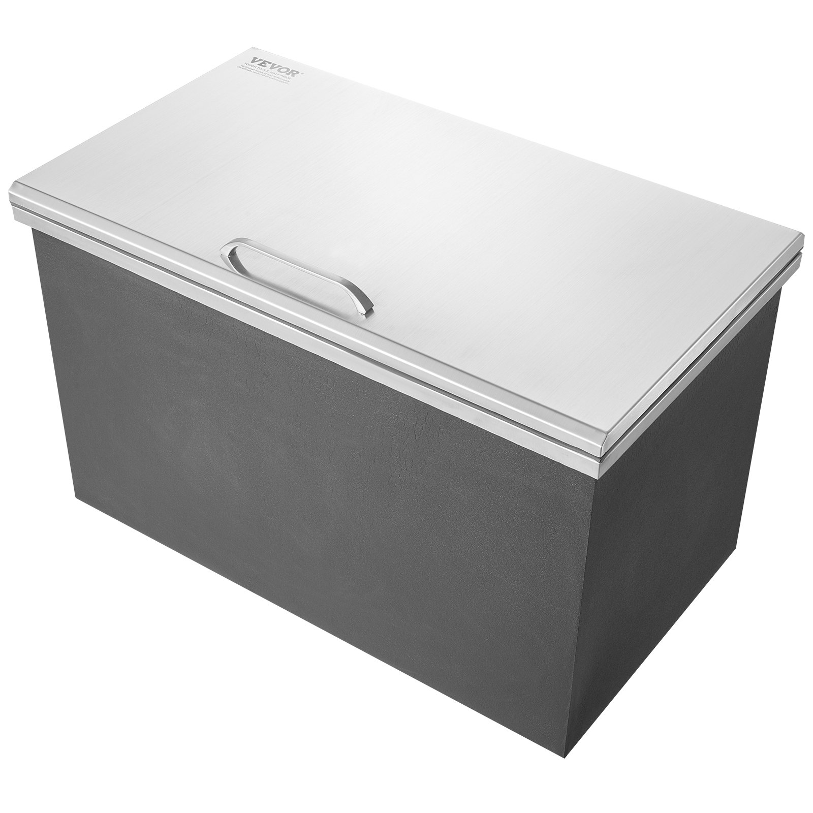 VEVOR Drop in Ice Chest, 24"L x 20"W x 15"H Stainless Steel Ice Cooler, Commercial Ice Bin with Hinged Cover, 40 qt Outdoor Kitchen Ice Bar, Drain-pipe and Drain Plug Included, for Cold Wine Beer