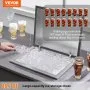 VEVOR Drop in Ice Chest, 20"L x 16"W x 13"H Stainless Steel Ice Cooler, Commercial Ice Bin with Hinged Cover, 40 qt Outdoor Kitchen Ice Bar, Drain-pipe and Drain Plug Included, for Cold Wine Beer