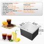 VEVOR Drop in Ice Chest, 28"L x 16"W x 17"H Stainless Steel Ice Cooler, Commercial Ice Bin with Hinged Cover, 40 qt Outdoor Kitchen Ice Bar, Drain-pipe and Drain Plug Included, for Cold Wine Beer