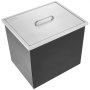 VEVOR ice chest with stainless steel lid and handle in black box design