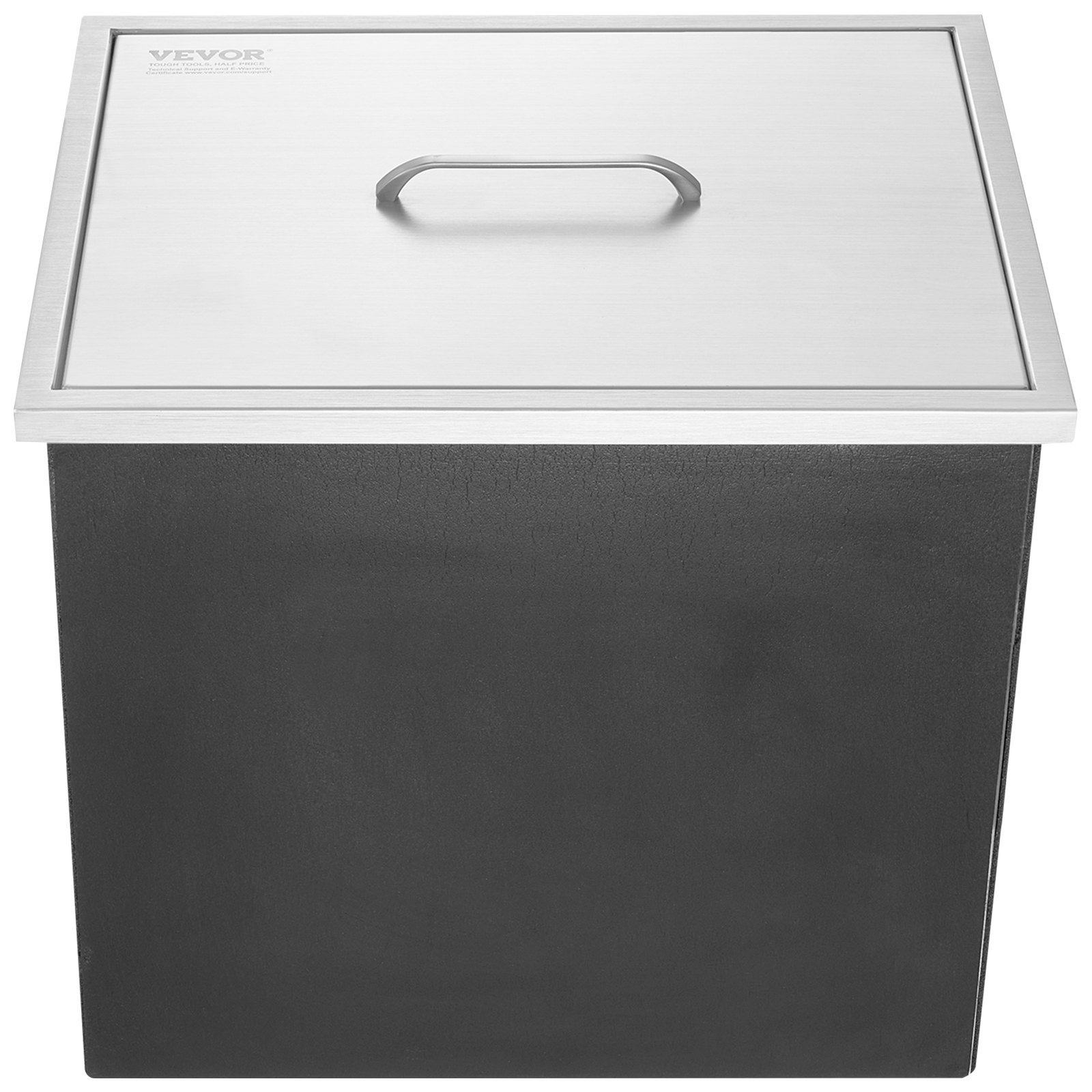 VEVOR Drop in Ice Chest, 20"L x 14"W x 12"H Stainless Steel Ice Cooler, Commercial Ice Bin with Cover, 40 qt Outdoor Kitchen Ice Bar, Drain-pipe and Drain Plug Included, for Cold Wine Beer