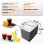 VEVOR Drop in Ice Chest, 27"L x 18"W x 21"H Stainless Steel Ice Cooler, Commercial Ice Bin with Sliding Cover, 40.9 qt Outdoor Kitchen Ice Bar, Drain-pipe and Drain Plug Included, for Cold Wine Beer