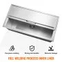 VEVOR 36"x18"x14" Drop in Ice Chest Ice Cooler Ice Bin Stainless Steel w/Cover