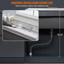 VEVOR Drop in Ice Chest, 36"L x 18"W x 14"H Stainless Steel Ice Cooler, Commercial Ice Bin with Sliding Cover, 40.9 qt Outdoor Kitchen Ice Bar, Drain-pipe and Drain Plug Included, for Cold Wine Beer