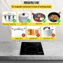 VEVOR Induction Cooktop, 11 inch 2 Burners, 2300W 110V Ceramic Glass Electric Stove Top with Sensor Touch Control, Timer & Child Lock Included, 9 Power Levels for Simmer Steam Slow Cook Fry