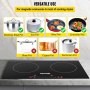 VEVOR Induction Cooktop, 24 inch 2 Burners, 2600W 110V Ceramic Glass Electric Stove Top with Sensor Touch Control, Timer & Child Lock Included, 9 Power Levels for Simmer Steam Slow Cook Fry