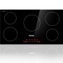 VEVOR Induction Cooktop, 35 inch 5 Burners, 7400W 240V Ceramic Glass Electric Stove Top with Sensor Touch Control, Timer & Child Lock Included, 9 Power Levels for Simmer Steam Slow Cook Fry