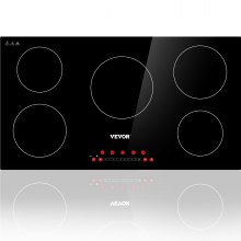 VEVOR Built-in Induction Cooktop, 11 inch 2 Burners, 120V Ceramic Glass  Electric Stove Top with Knob Control, Timer & Child Lock Included, 9 Power  Levels with Boost Function for Simmer Steam Fry 