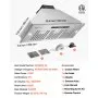 Campana extractora empotrable VEVOR, 900 CFM, 4 velocidades, 36 pulgadas, acero inoxidable, con control táctil y remoto, luces LED, filtros deflectores, convertible para instalación con o sin conducto, certificación ETL.