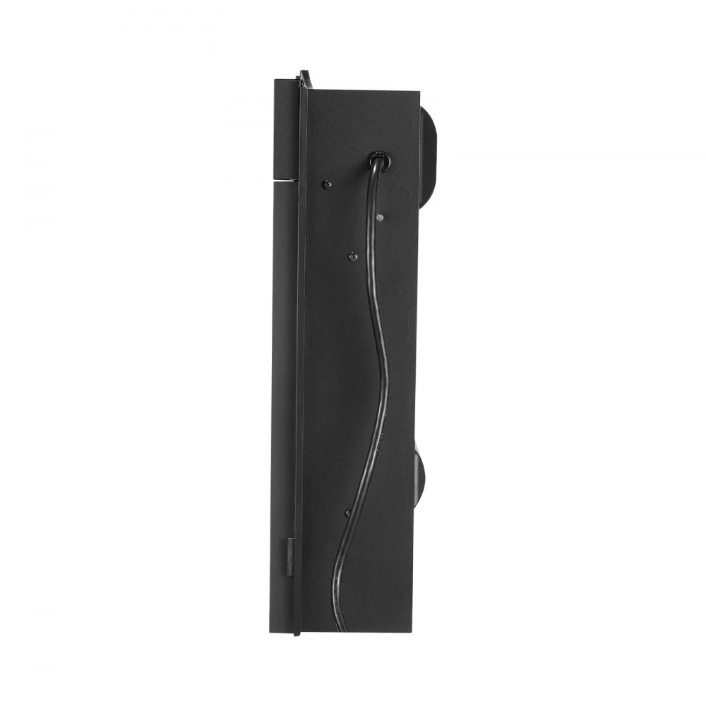 Chimenea eléctrica VEVOR de 45 cm para empotrar en la pared con 3 niveles de brillo de llama ajustables, temporizador de 24 horas y control remoto, calefactor de interior con protección contra sobrecalentamiento, 5000 BTU, color negro