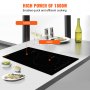VEVOR Electric Cooktop, 2 Burners, 12'' Induction Stove Top, Built-in Magnetic Cooktop 1800W, 9 Heating Level Multifunctional Burner, LED Touch Screen w/ Child Lock & Over-Temperature Protection