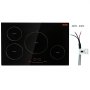 VEVOR Electric Cooktop, 4 Burners, 30'' Induction Stove Top, Built-in Magnetic Cooktop 7500W, 9 Heating Level Multifunctional Burner, LED Touch Screen w/ Child Lock & Over-Temperature Protection