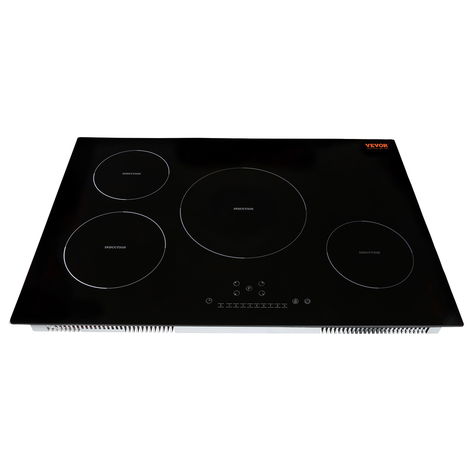 VEVOR Electric Cooktop, 4 Burners, 30'' Induction Stove Top, Built-in Magnetic Cooktop 7500W, 9 Heating Level Multifunctional Burner, LED Touch Screen w/ Child Lock & Over-Temperature Protection